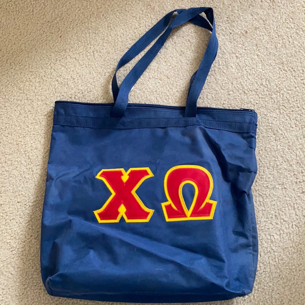 Chi Omega Sorority Letters Tote